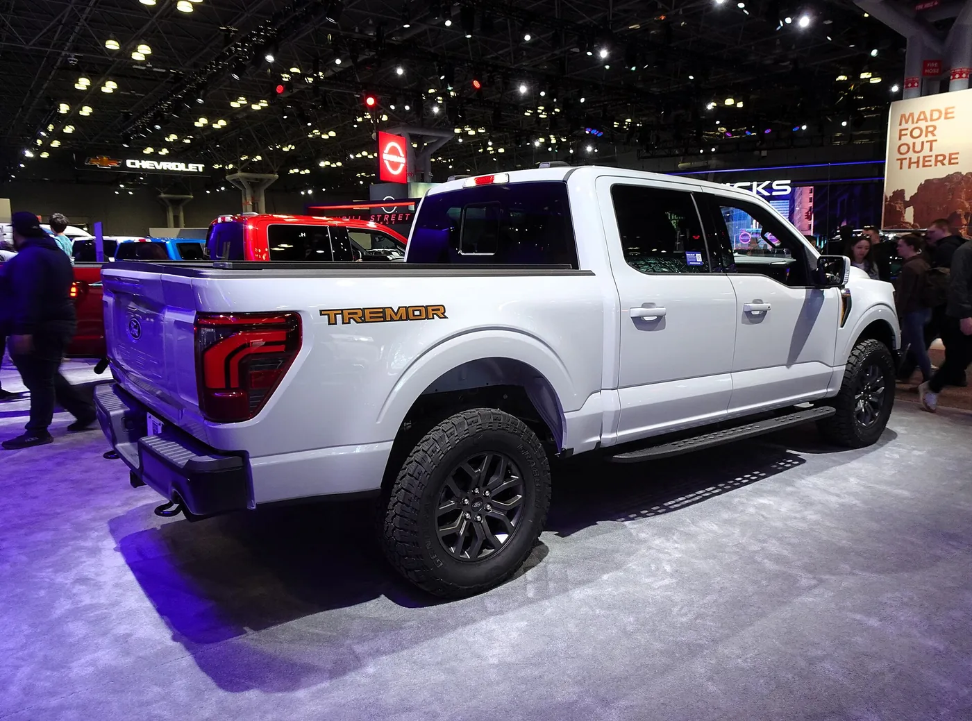 Stock fourteenth-generation Ford F-150 Tremor viewed from the rear side