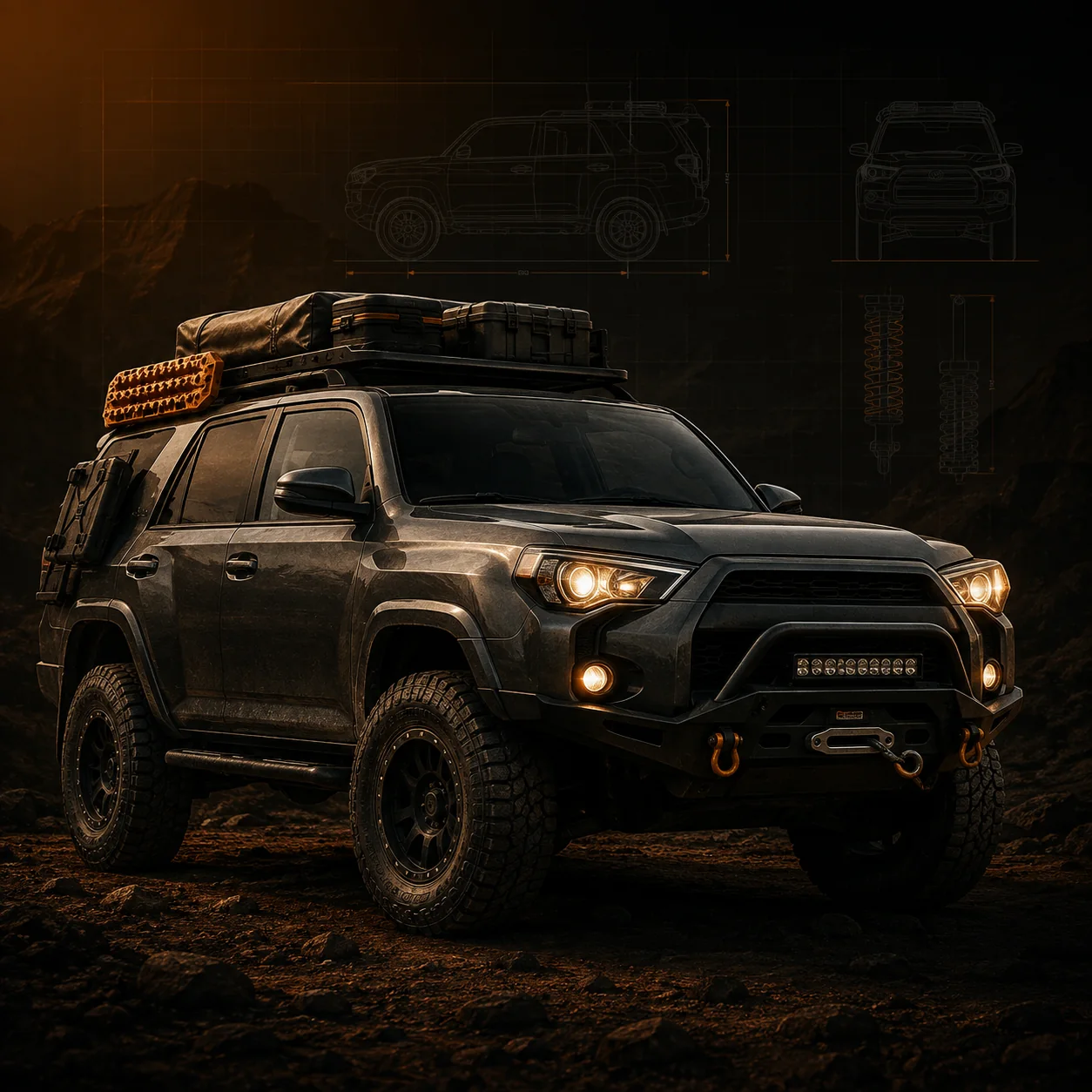 Toyota 4Runner configured for overland travel